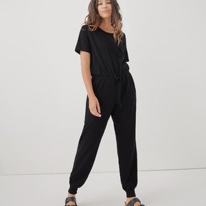 Pact Black Relaxed Jumpsuit (S-M)